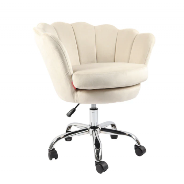 Anna Swivel Vanity Chair White